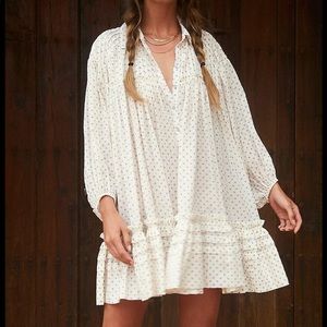 Free People Full Swing Mini Dress in Ivory